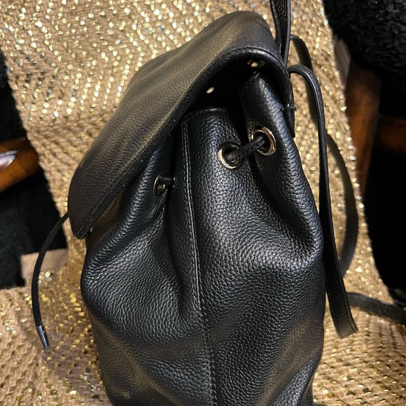 Kate Spade Black Pebbled Leather Backpack - Picture 7 of 11